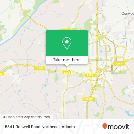 5841 Roswell Road Northeast map