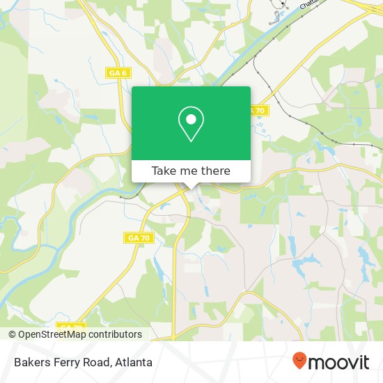 Mapa de Bakers Ferry Road