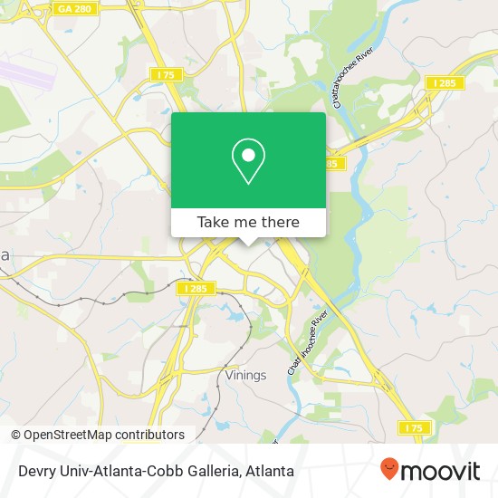 Mapa de Devry Univ-Atlanta-Cobb Galleria