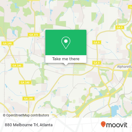 880 Melbourne Trl map