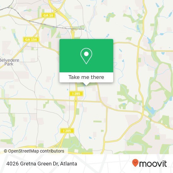 Mapa de 4026 Gretna Green Dr