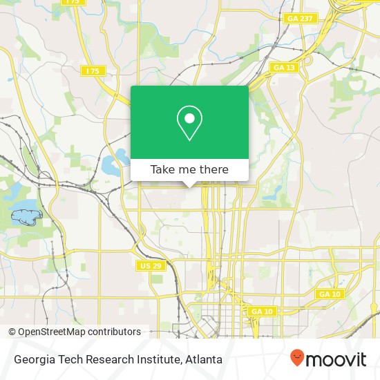 Mapa de Georgia Tech Research Institute