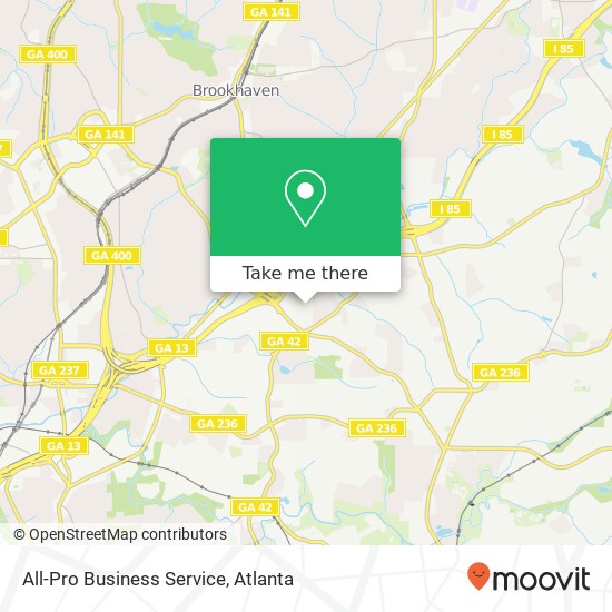 All-Pro Business Service map