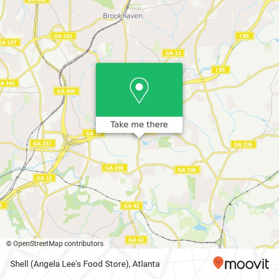 Shell (Angela Lee's Food Store) map