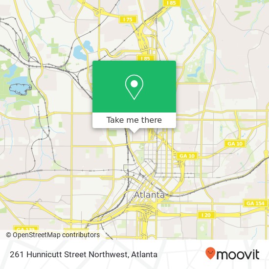 261 Hunnicutt Street Northwest map