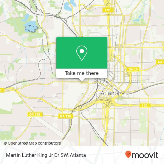 Martin Luther King Jr Dr SW map