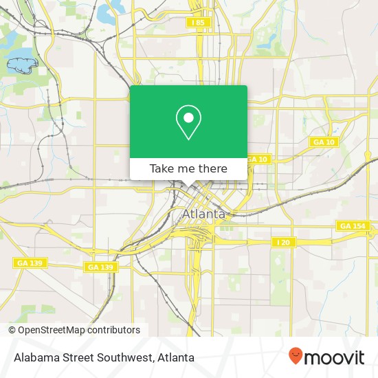 Mapa de Alabama Street Southwest