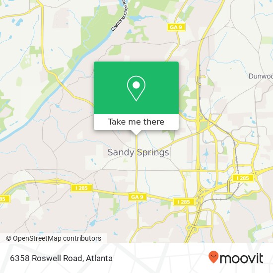 Mapa de 6358 Roswell Road