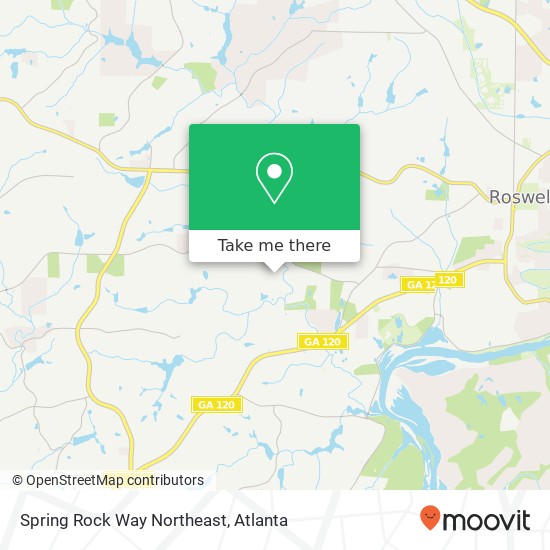 Mapa de Spring Rock Way Northeast