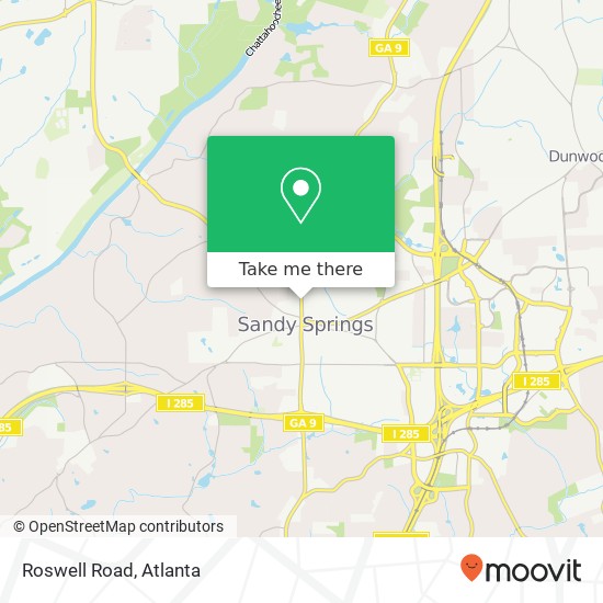 Mapa de Roswell Road