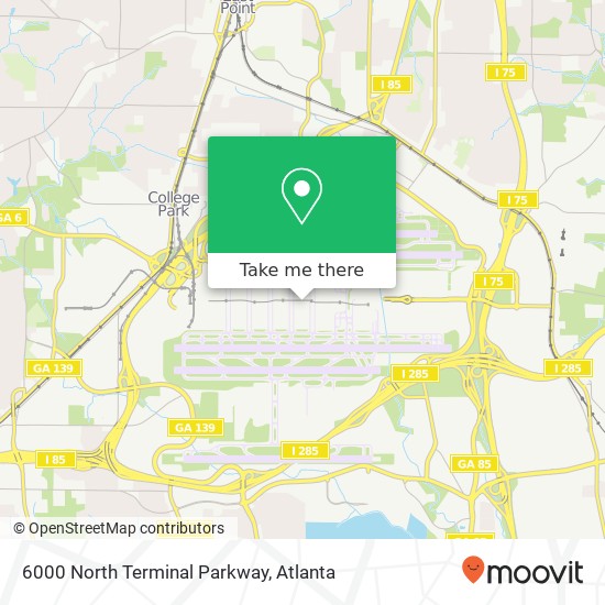 Mapa de 6000 North Terminal Parkway