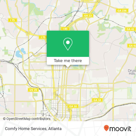 Comfy Home Services map