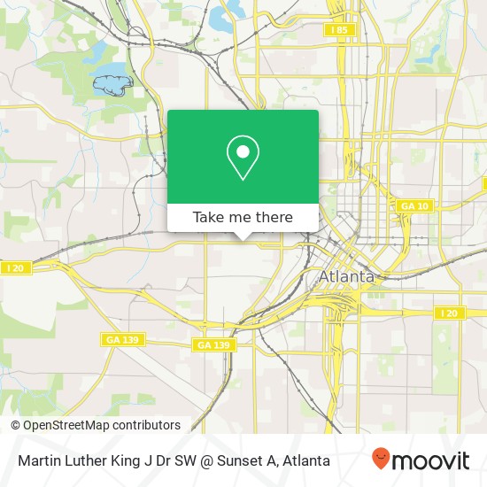 Martin Luther King J Dr SW @ Sunset A map