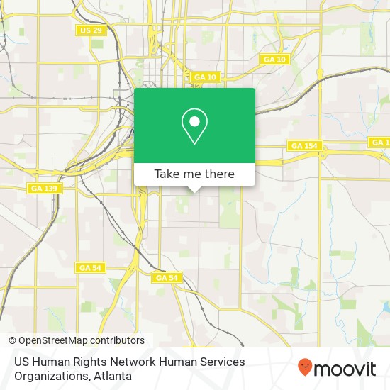 US Human Rights Network Human Services Organizations map