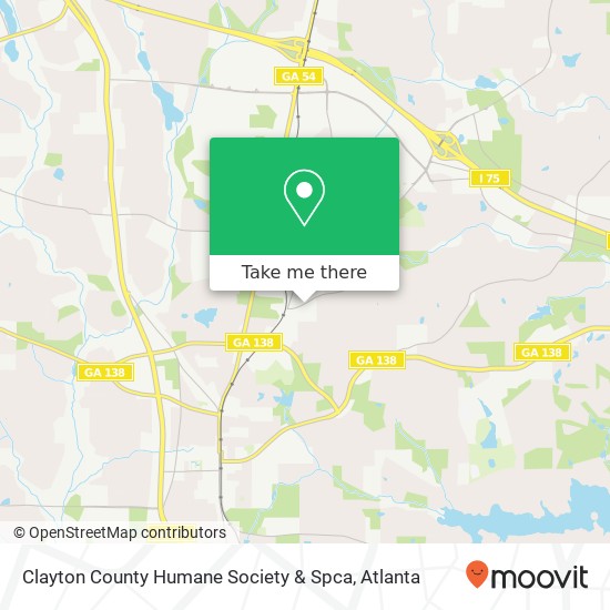 Clayton County Humane Society & Spca map