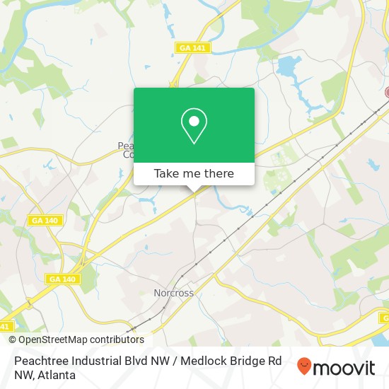 Peachtree Industrial Blvd NW / Medlock Bridge Rd NW map