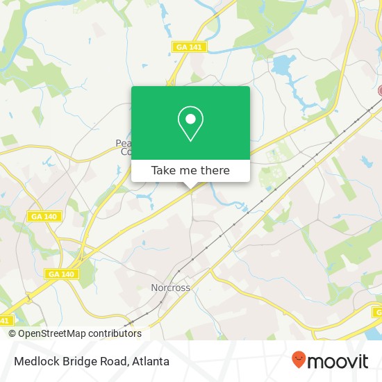 Medlock Bridge Road map