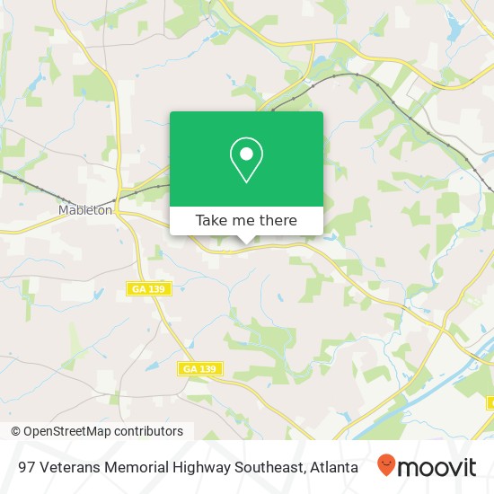 Mapa de 97 Veterans Memorial Highway Southeast