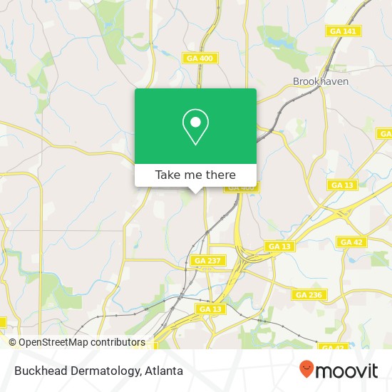 Mapa de Buckhead Dermatology