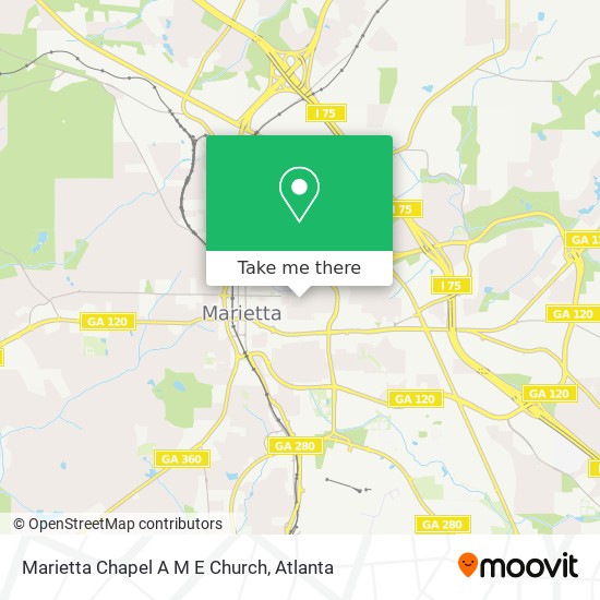 Mapa de Marietta Chapel A M E Church