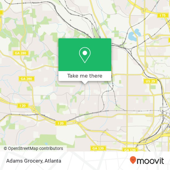 Mapa de Adams Grocery