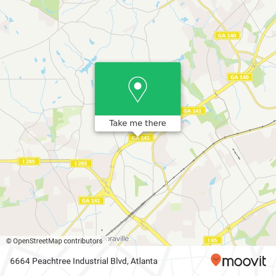 Mapa de 6664 Peachtree Industrial Blvd