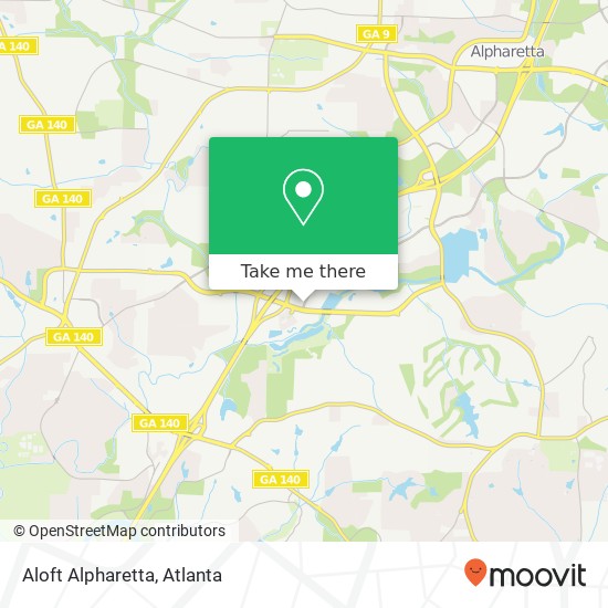 Mapa de Aloft Alpharetta