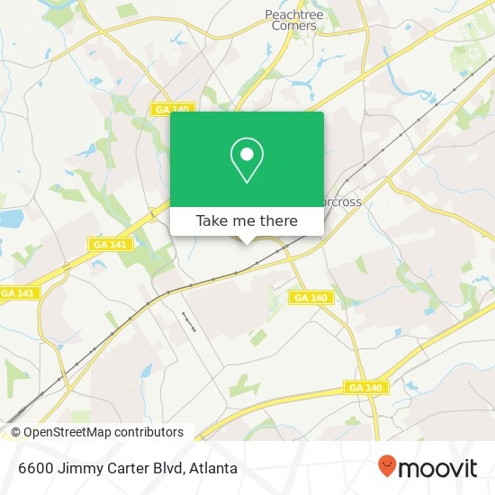 Mapa de 6600 Jimmy Carter Blvd