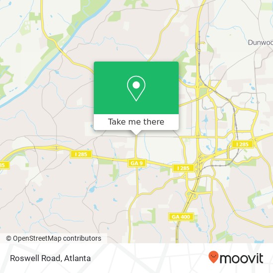 Roswell Road map