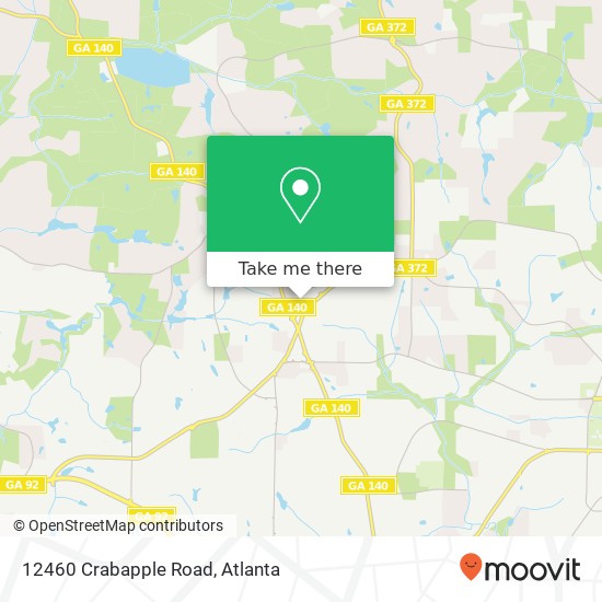 Mapa de 12460 Crabapple Road