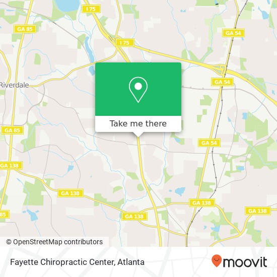 Mapa de Fayette Chiropractic Center