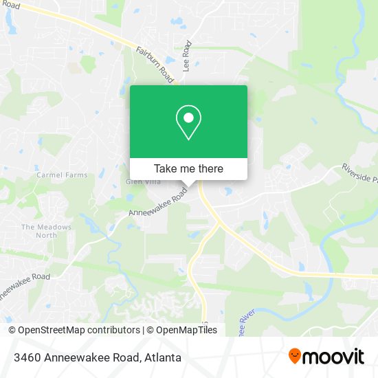 Mapa de 3460 Anneewakee Road