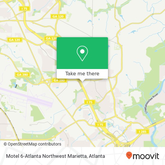 Motel 6-Atlanta Northwest Marietta map