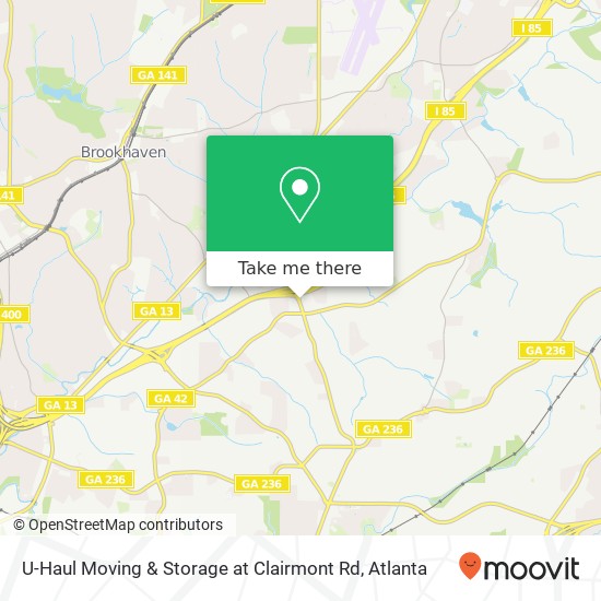 U-Haul Moving & Storage at Clairmont Rd map