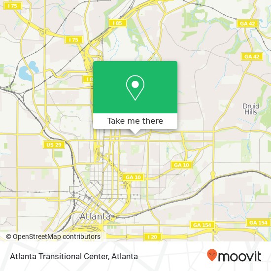Atlanta Transitional Center map