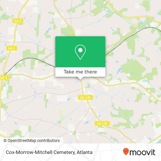 Mapa de Cox-Morrow-Mitchell Cemetery