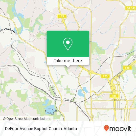 DeFoor Avenue Baptist Church map