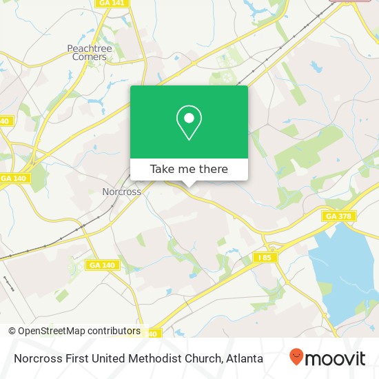 Mapa de Norcross First United Methodist Church