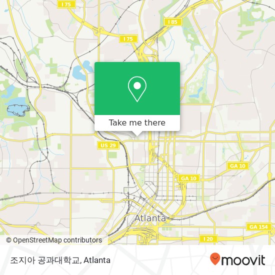 조지아 공과대학교 map