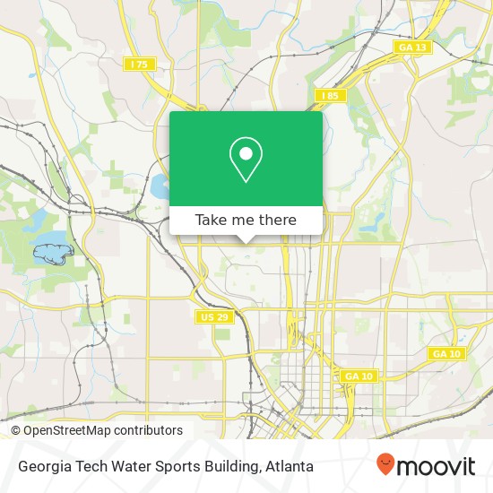 Georgia Tech Water Sports Building map