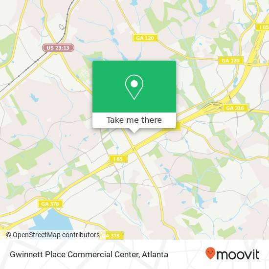 Mapa de Gwinnett Place Commercial Center