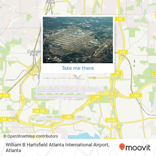 William B Hartsfield Atlanta International Airport map