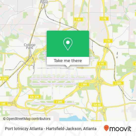 Port lotniczy Atlanta - Hartsfield-Jackson map