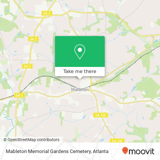 Mapa de Mableton Memorial Gardens Cemetery