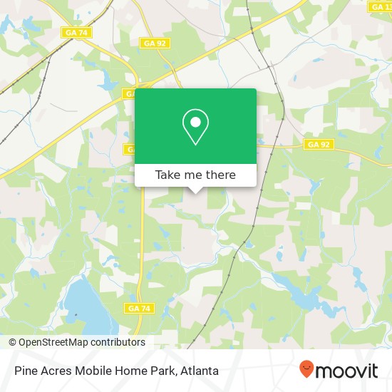 Pine Acres Mobile Home Park map