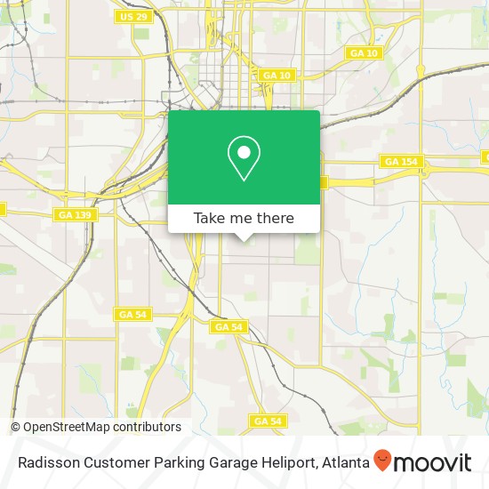 Mapa de Radisson Customer Parking Garage Heliport