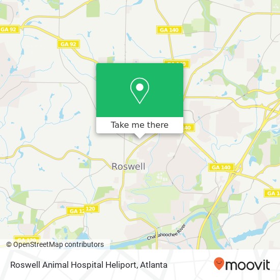Mapa de Roswell Animal Hospital Heliport