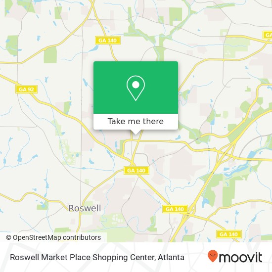 Roswell Market Place Shopping Center map