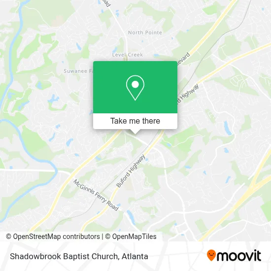 Shadowbrook Baptist Church map