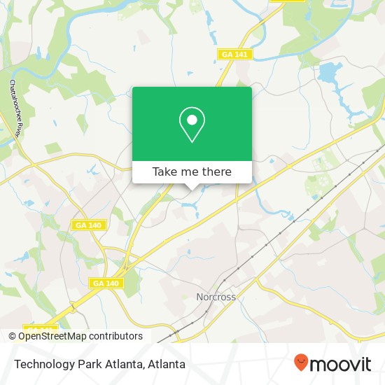 Mapa de Technology Park Atlanta